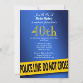 Murder mysterie puzzle verjaardagsdiner kaart (Achterkant)