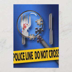 Murder mysterie puzzle verjaardagsdiner kaart