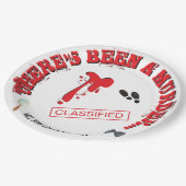 Murder Mystery Birthday Party BLOODY Papieren Bordje (Gekanteld)