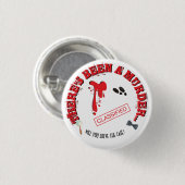 Murder Mystery Birthday Party BLOODY Ronde Button 3,2 Cm (Voorkant /achterkant)