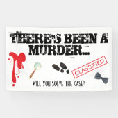Murder Mystery Birthday Party BLOODY Spandoek (Horizontaal)