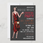  Murder Mystery Cocktail Party, Birthday Kaart (Voorkant)