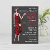  Murder Mystery Cocktail Party, Birthday Kaart (Staand voorkant)