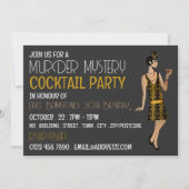  Murder Mystery Cocktail Party, Birthday Kaart (Voorkant)