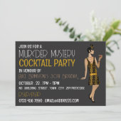  Murder Mystery Cocktail Party, Birthday Kaart (Staand voorkant)