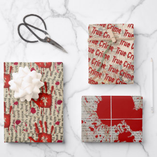 Murder mystery crime fan cold case bloody  inpakpapier vel