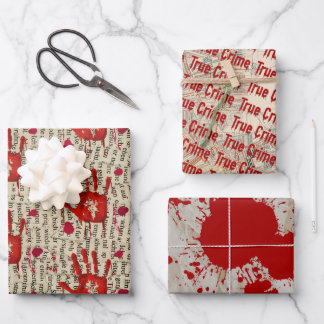 Murder mystery crime fan cold case bloody  inpakpapier vel