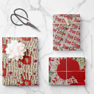 Murder mystery crime fan cold case bloody  inpakpapier vel