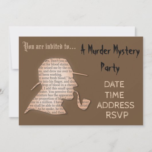 Murder Mystery detectiverparty Kaart (Voorkant)