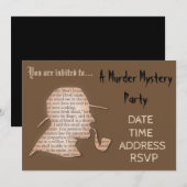Murder Mystery detectiverparty Kaart (Voorkant / Achterkant)