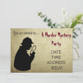 Murder Mystery detectiverparty Kaart (Staand voorkant)