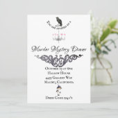 Murder Mystery Dinner Invitation Kaart (Staand voorkant)