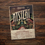 Murder Mystery Dinner Invitation Kaart<br><div class="desc">Murder Mystery Mansion Detective  parchment,  party,  whodunit,  aanwijzingen,  puzzels,  diner,  verjaardag</div>