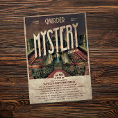 Murder Mystery Dinner Invitation Kaart