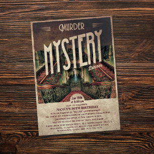 Murder Mystery Dinner Invitation Kaart