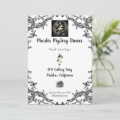 Murder Mystery Dinner Kaart (Staand voorkant)