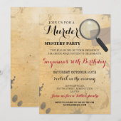 Murder Mystery Dinner Party-clusters uitnodigen Kaart (Voorkant / Achterkant)