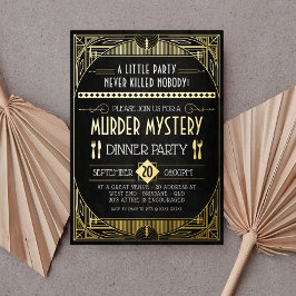 Murder Mystery Dinner Party Folie Uitnodiging