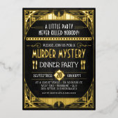 Murder Mystery Dinner Party Folie Uitnodiging (Voorkant)