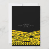 Murder Mystery Dinner Party Gele Politie Tapes Kaart (Achterkant)