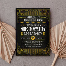 Murder Mystery Dinner Party Invitation