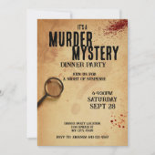 Murder Mystery Dinner Party Invitation Kaart (Voorkant)