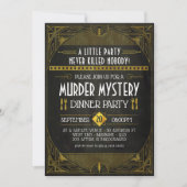 Murder Mystery Dinner Party Invitation Kaart (Voorkant)
