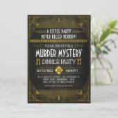 Murder Mystery Dinner Party Invitation Kaart (Staand voorkant)