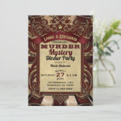 Murder Mystery Dinner Party Kaart (Staand voorkant)