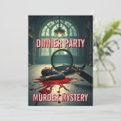 Murder mystery dinner party theme DIY Kaart (Staand voorkant)