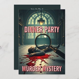 Murder mystery dinner party theme DIY Kaart