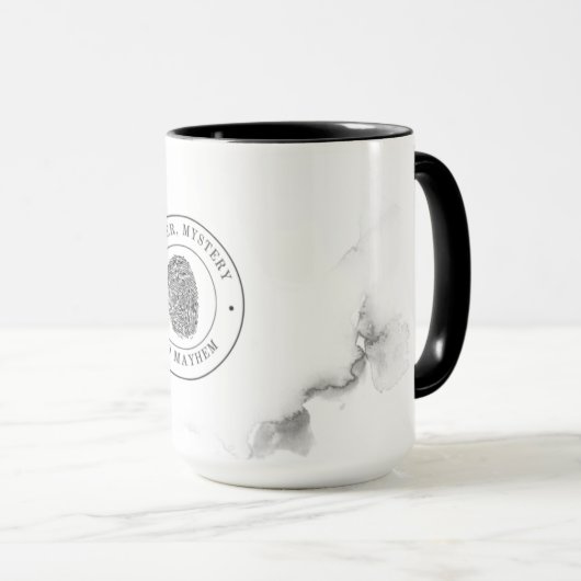 Murder Mystery en Mayhem mok (Voorkant rechts)