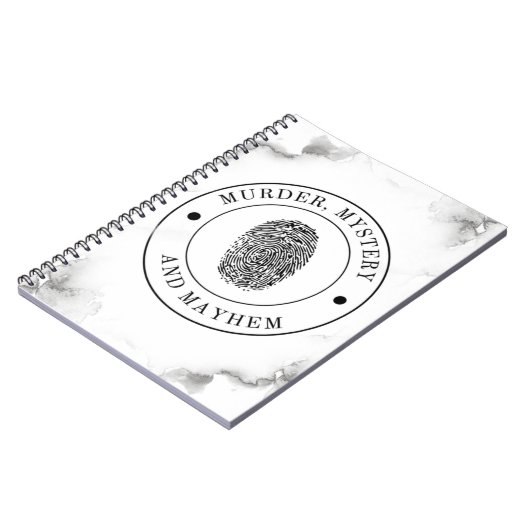 Murder Mystery en Mayhem Notitieboek (Linkerzijde)