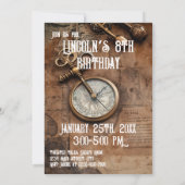 Murder Mystery Escape Room Birthday Party Kaart (Achterkant)