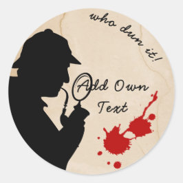 Murder Mystery Event Stickers Favors Gepersonalise