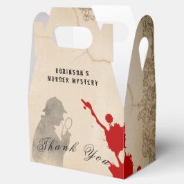 Murder Mystery Gable Box Perkamentpapier Thema Bedankdoosjes
