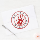 Murder Mystery Genre Ronde Boek Hoesje Sticker (Envelop)