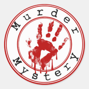 Murder Mystery Genre Round Book Hoesje Sticker