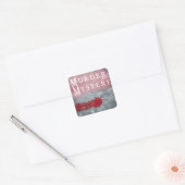 Murder Mystery Genre Square Book Hoesje Sticker (Envelop)