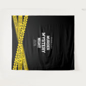 Murder Mystery Night met gele politiebanden Wandkleed (Voorkant (horizontaal))