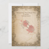 Murder Mystery nodigt  Parchment Classy uit Kaart (Achterkant)