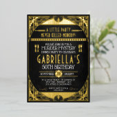 Murder Mystery Party Birthday Folie Uitnodiging (Staand Voorkant)