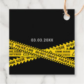 Murder Mystery Party Diner Gele Politie Tapes Bedankjes Labels (Achterkant)