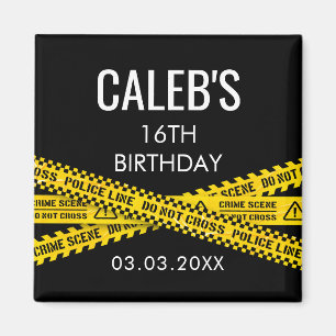 Murder Mystery Party Diner Gele Politie Tapes Magneet