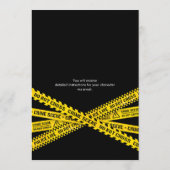 Murder Mystery Party Dinner Birthday Invitation Kaart (Achterkant)
