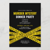 Murder Mystery Party Dinner Birthday Invitation Kaart (Voorkant)