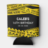 Murder Mystery Party Geel Kruis Tapes niet Blikjeskoeler (Achterkant)