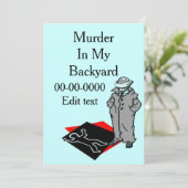 Murder Mystery Party Kaart (Staand voorkant)