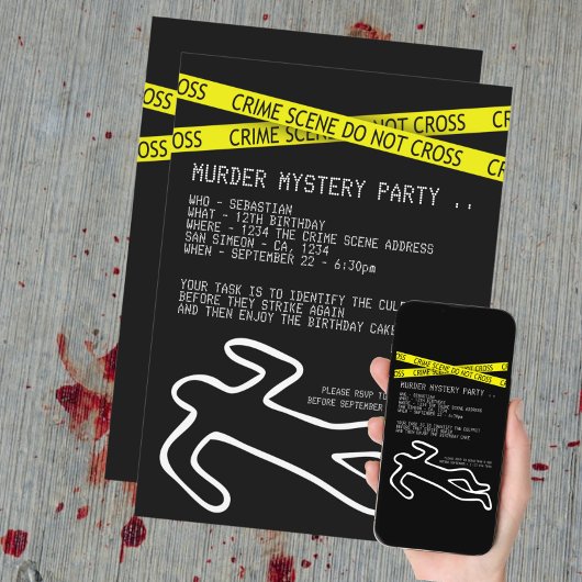 Murder Mystery Party Kaart