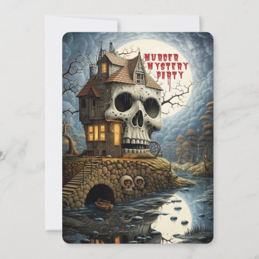 Murder Mystery Party Kaart (Achterkant)